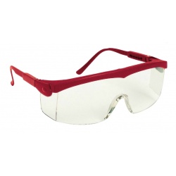 Piros keretű védőszemüveg